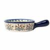 Plat de cuisson rectangulaire en céramique à double oreille Polyvalent Bol à salade de fruits Motif floral Avec poignées Plaque de cuisson Micro-ondes