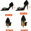Shoes Rhinestone Bow Women Pumps Luxury Banquet Shoes Sexy High Heels Women Stilettos Party Shoes Large Size