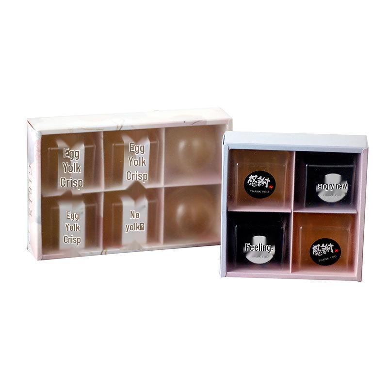 Starry Sky Yolk Pastry & Mooncake Gift Box: 63-80g Western Pastry & Snow Skin Mooncake Paper Packaging