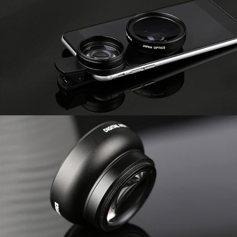 2 Functions Mobile Phone Lens 0.45X Wide Angle Len And Macro HD Camera Lens For IPhone For Android Phone