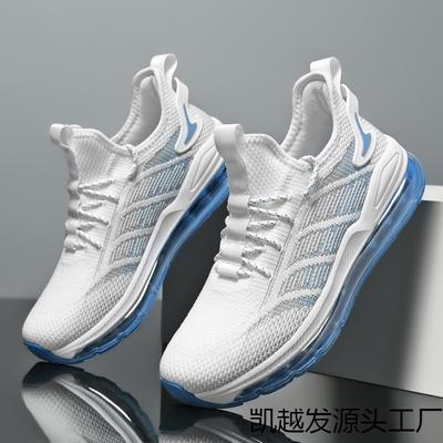 Frühlings-Herrenschuhe, Sportschuhe, atmungsaktiv und stoßdämpfend, für breite Füße, breite und fette Männer, Vollsohle, Fly-Woven, Luftpolster, Extra große Größe