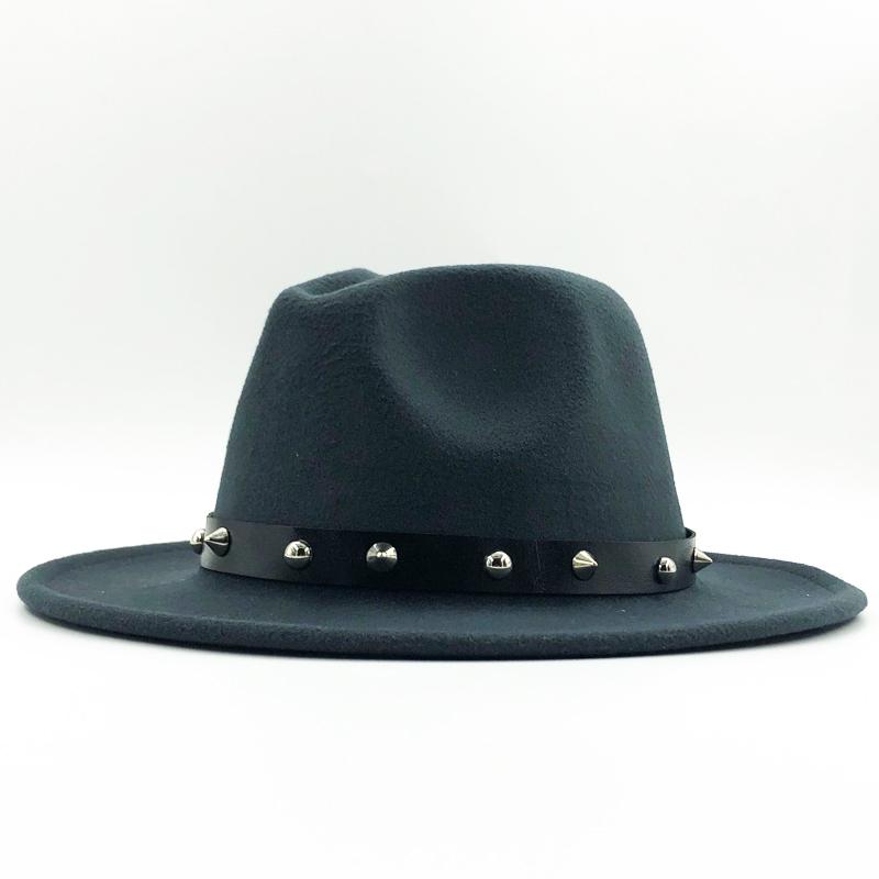Special Felt Hat Men Fedora Hats With Belt Women Vintage Trilby Caps Wool Fedora Warm Jazz Hat Chapeau Femme Feutre Panaman Hat