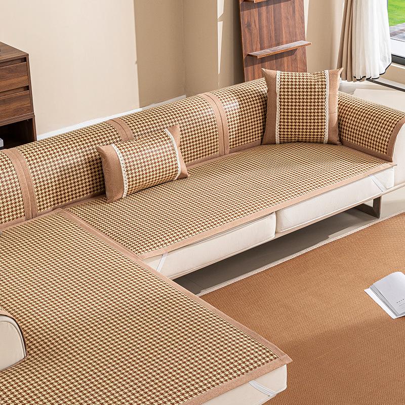 

Cold Rattan Cushion Sofa Cushion In Summer New Non-Slip Thickened Sofa Mat Sofa Cushion Cover Cross-Border 70*70cm