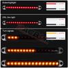 2pcs 15 LED Trailer Tail Light Bar Stop Brake Turn Signal Light Sequential Strobe LED Strip Lamp Smoked Lens Pickup Truck RV UTV