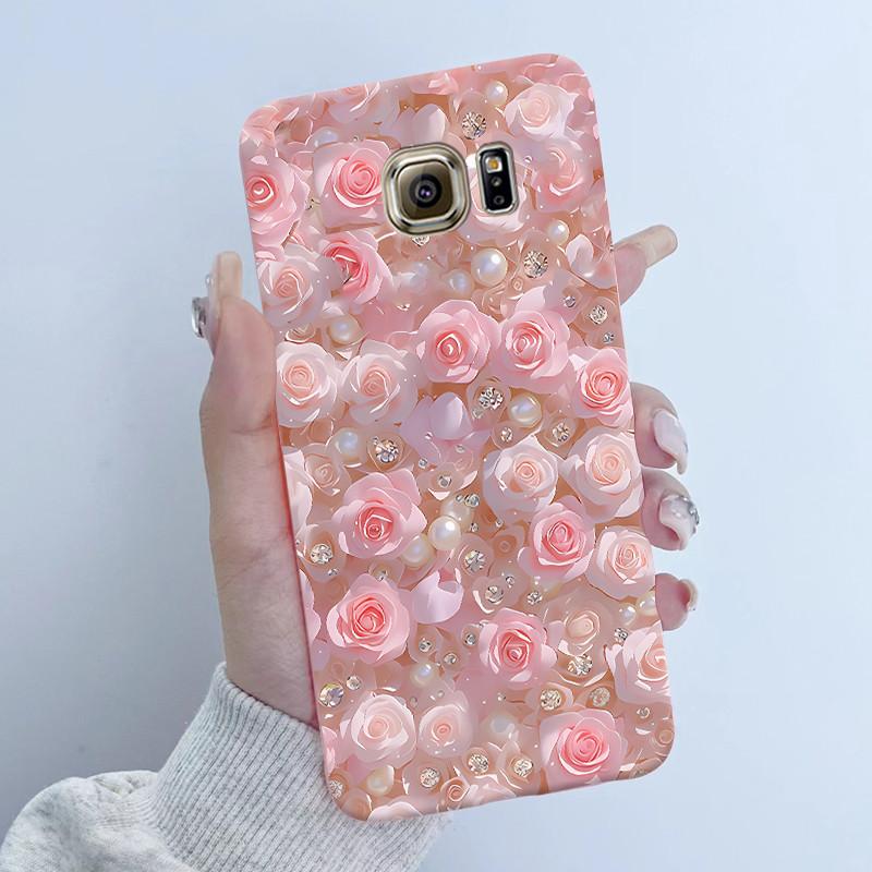 For Samsung Galaxy S6 G920F S6 edge G925F Phone Case Popular Butterfly Flower Girl Design Soft Silicone TPU Back Housing Covers