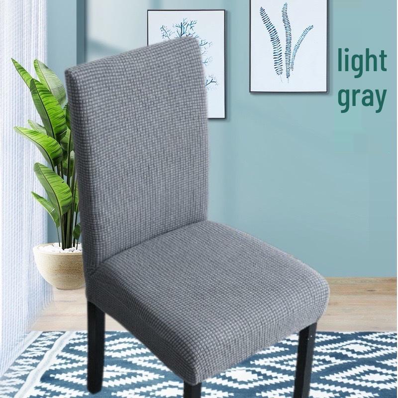 Unifarbener Hochlehner-Fleece-Stuhlbezug - Rutschfest, Staubdicht, Öl- und Fleckenabweisend, Esszimmerbankett-Überzug