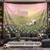 Snoopy Peanuts Personalized Tapestry Support Custom Name, Wall Art Home Decoration