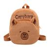 Capybara Plush Pattern Backpack Large Capacity Shoulders Bag Gifts Children