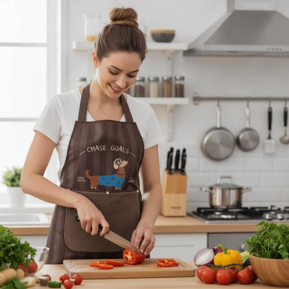 Detachable Hand Wipe Kitchen Oil Resistant Apron Dirt-Proof Catering Work Clothes  Home Use