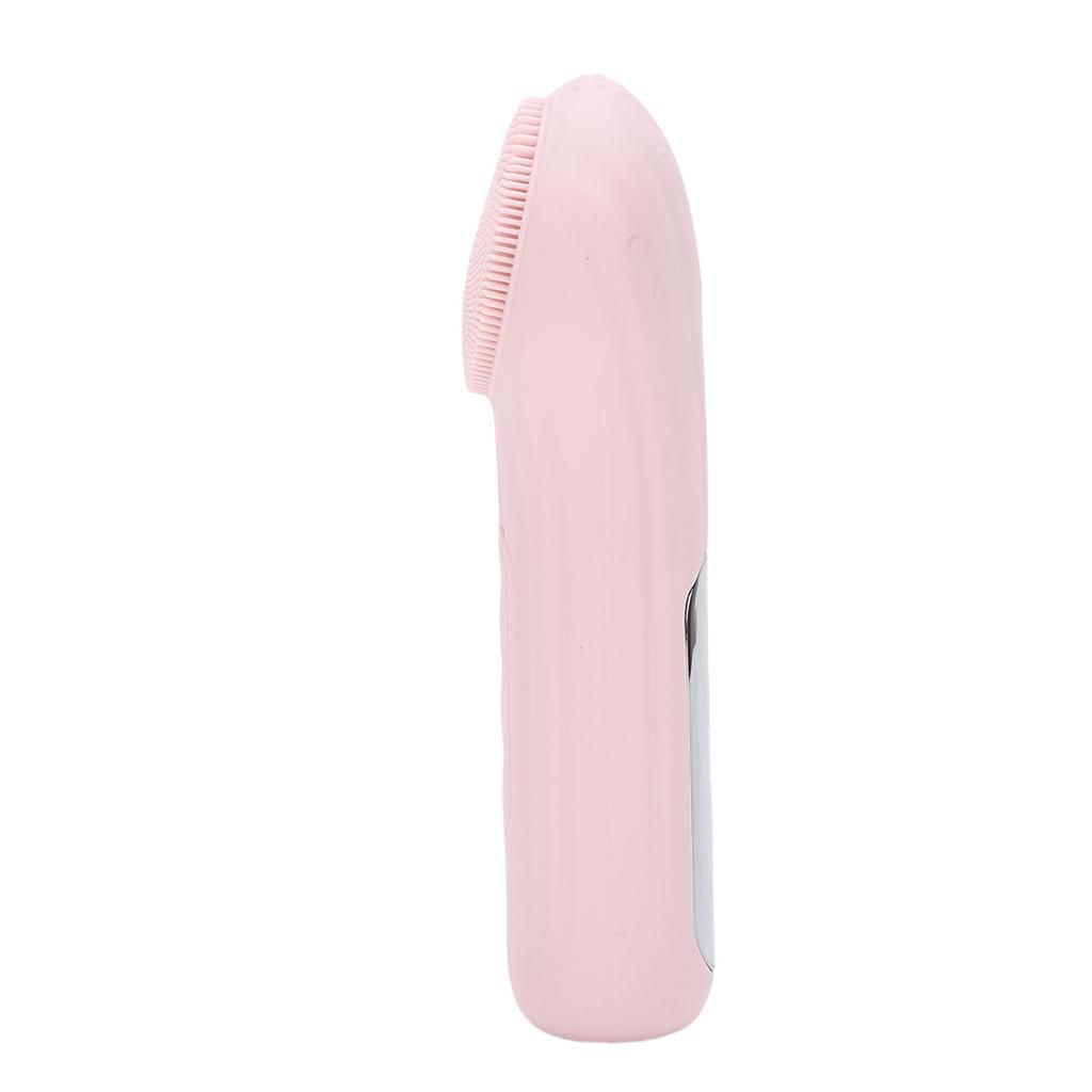 Facial Cleansing Brush Vibration Exfoliating Heating Silicone Face Scrub Brush for All Skin Types Pink Pink