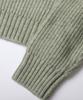 Tobaseu Hazzi Crop Raglan Knit Top (Melange Green)