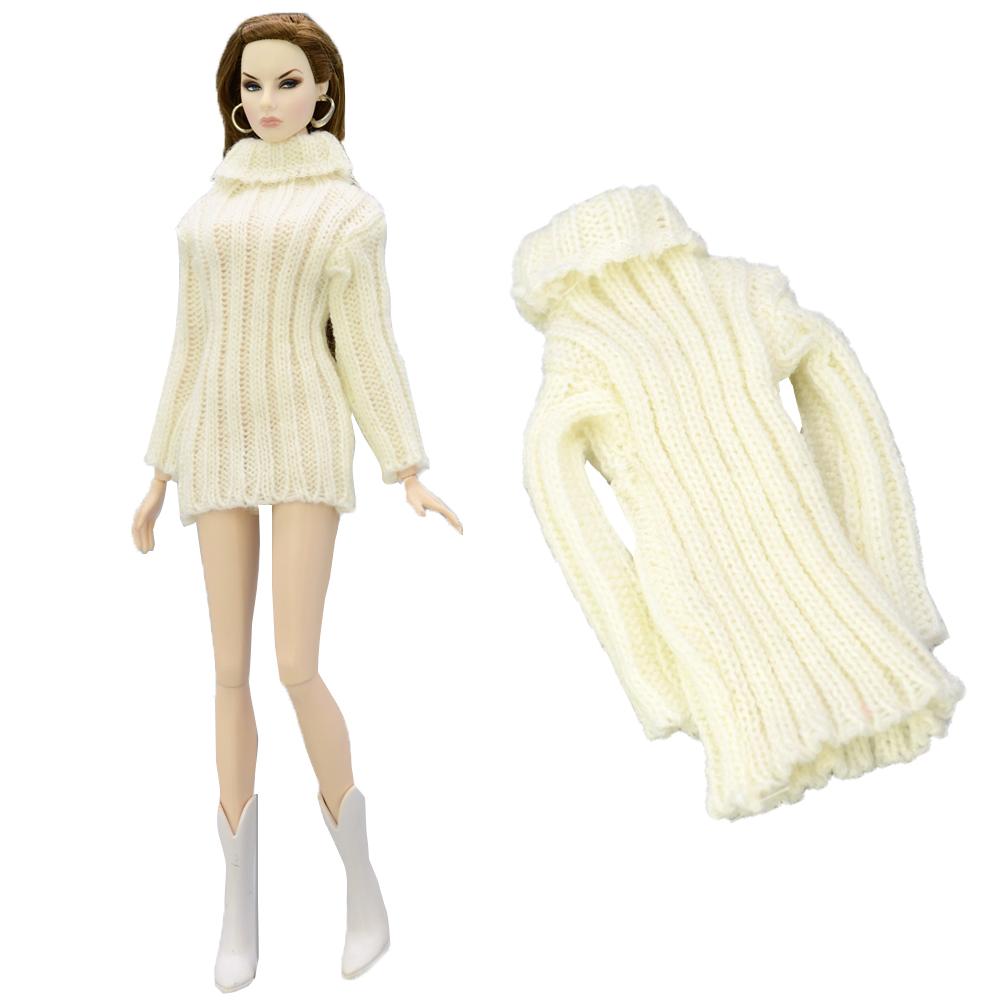 1/6 Babi Doll Clothes For 29-32 CM Dolls Accessories Knitted Cotton Sweater Dress Doll Clothing Shoes 11.5 Inch Doll Coat JJ