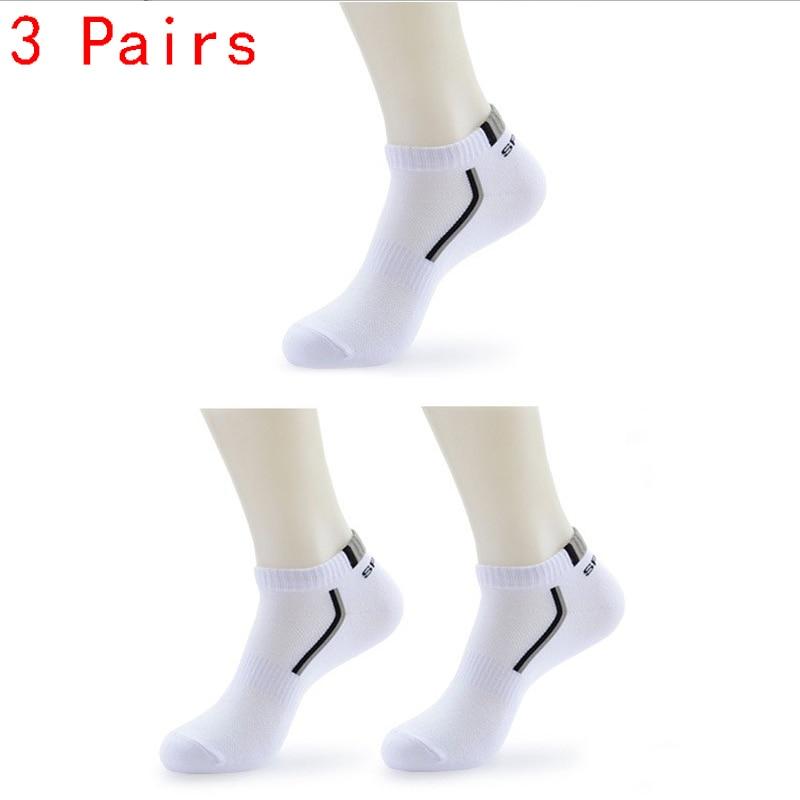 3 Pairs Mens Mesh Breathable Sports Socks Shallow Mouth Spring and Summer Short Tube Socks White Simple Classic Sock