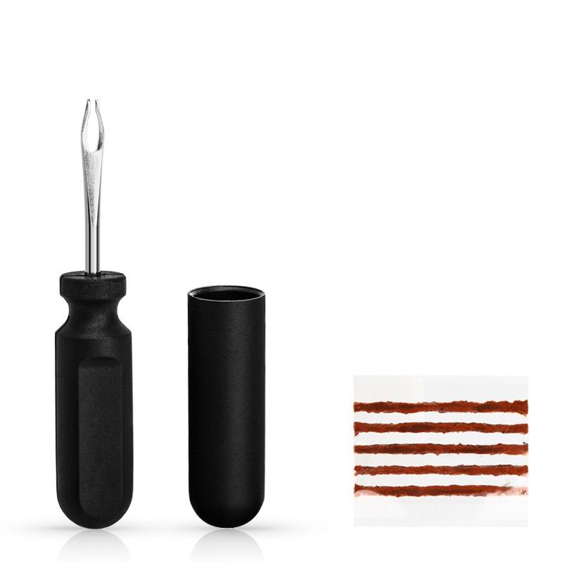 

Applicable to Bicycle repair tool fork drill bit vacuum tire repair special portable emergency tire repair rubber strip чёрный