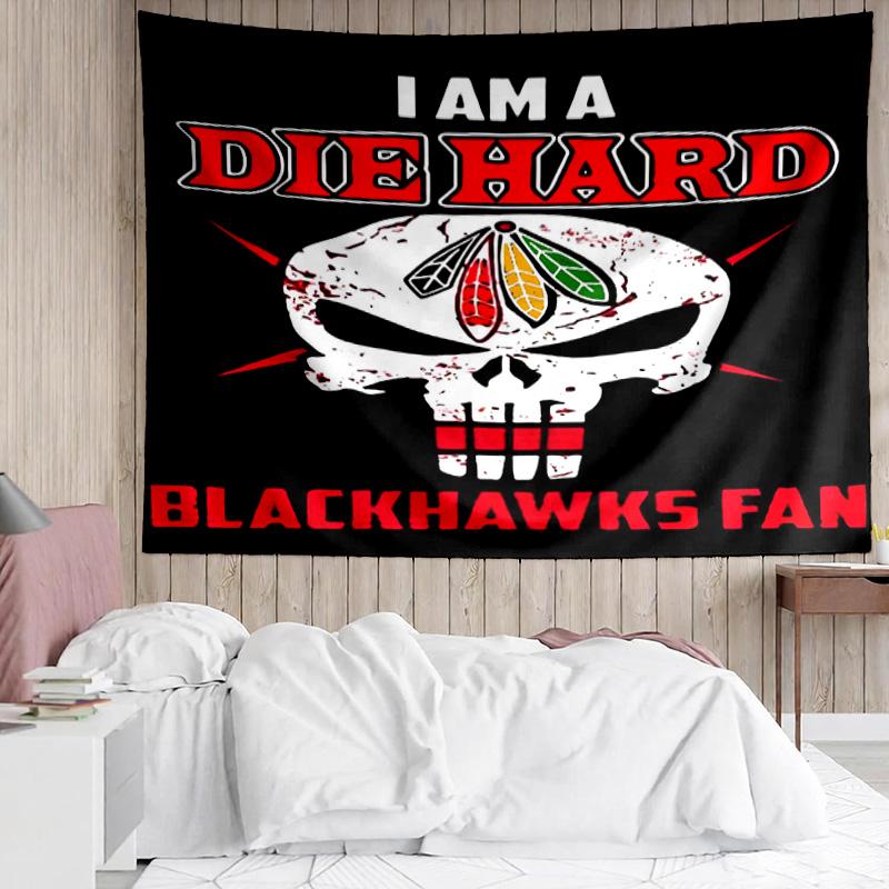 1PC Chicago Hockey Tapestry Accessories Playroom Tapestry, for Bedroom,Livingroom, dormitory Room Wall Decor Fan Birthday Gifts