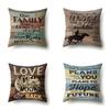 Polyester Pillowcase, Automotive Retro Wood Grain Printing Pillowcase, Waist Cushion Cover, English Cushion, Bedside Cushion Cover