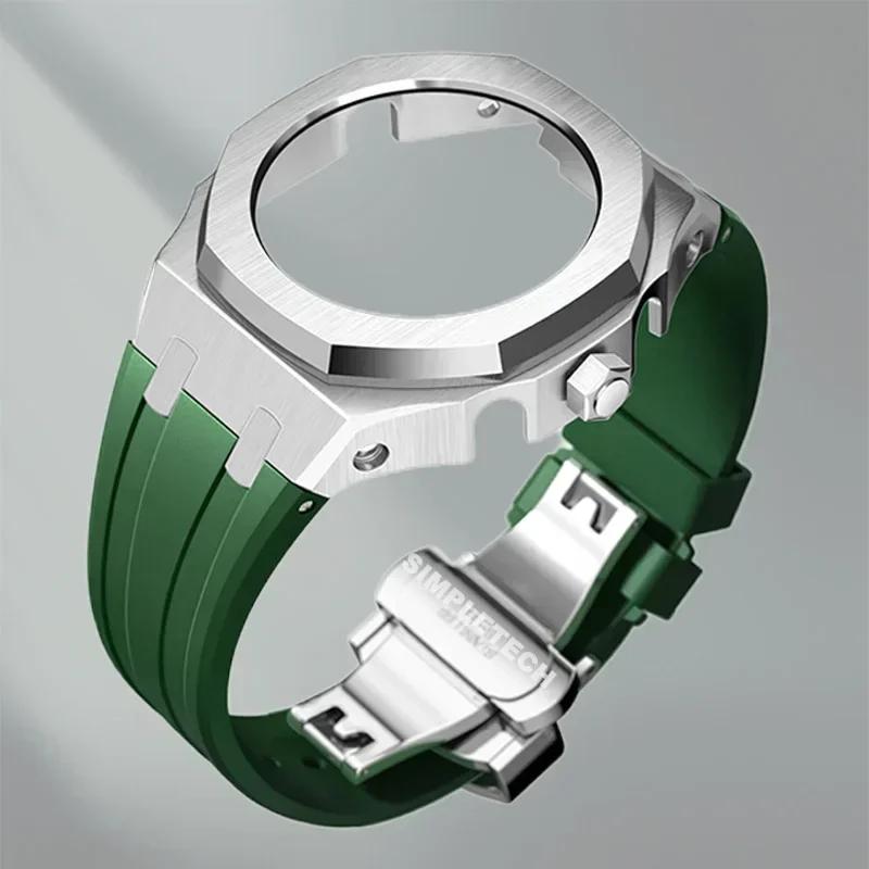 Mod Kit GEN5 GA2100 Metal Bezel for G shock Casioak Modification 4th Generation Rubber&Steel Watch Case Strap GA-B2100 2110