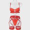 Trendy Metal Punk Style Lingerie Set with Underwire