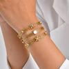Stainless Steel Mesh Strap Bracelet With Zircon Plated 18K Gold, Ladies Luxury Jewelry Accessories Br-2650