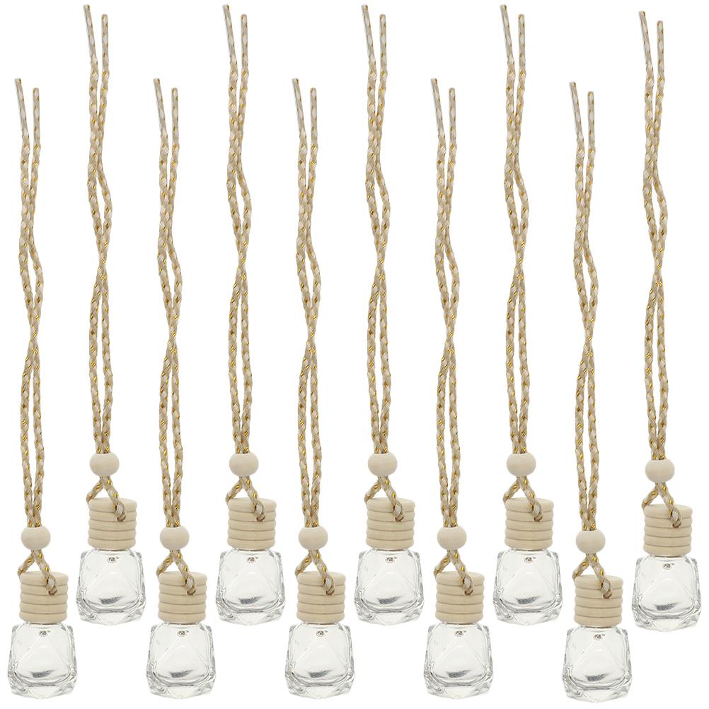 5pcs /10Pcs Perfume Bottle Scent Water Accessory Decorative Aroma Delicate Glass Hanging Car Diffuser Container Reusable