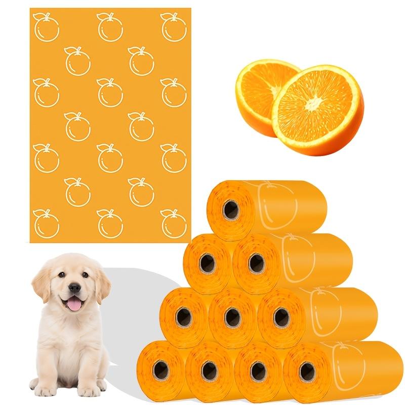 Orange Pattern Pet Waste Bags, Scented Odor-Control Dog Poop Bags with Easy-Tear Design 1roll оранжевый