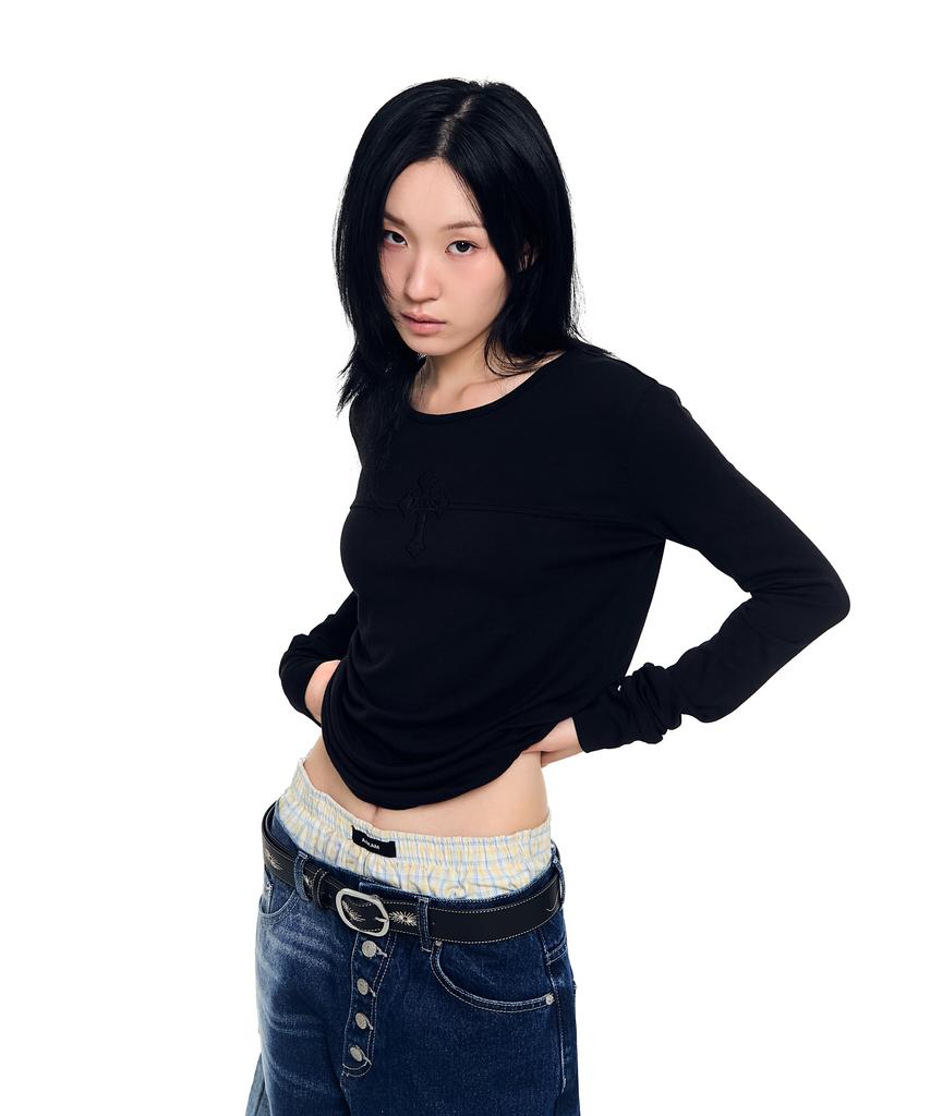 AAKAM Needlework Studded Belt (Black)