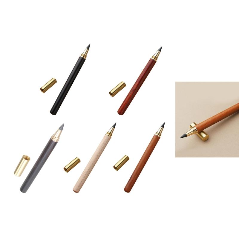 Erasable Inkless Pen Wood Everlasting Pen Refillable Everlasting Pen No Sharpening Sketching Pencil for Writing Drawing