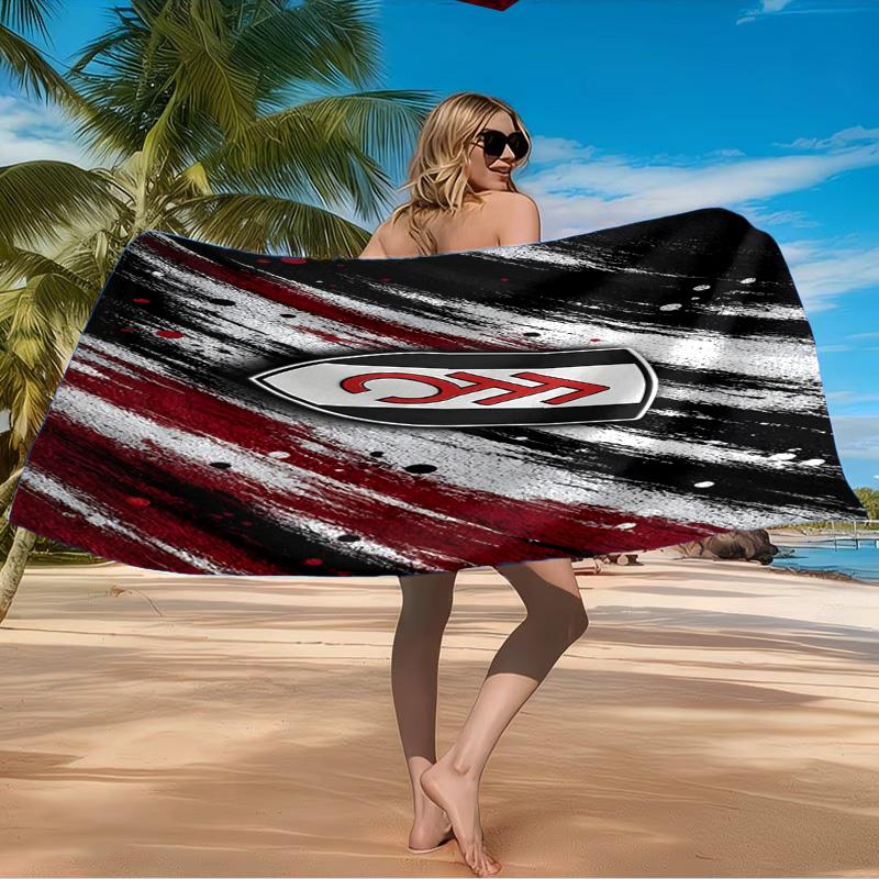 Fulham Fußballwappen Strandtuch Mikrofaser Strandtuch, Leicht und Schnelltrocknend, für Sommerreisen, Schwimmbad-Fan Geburtstagsgeschenk