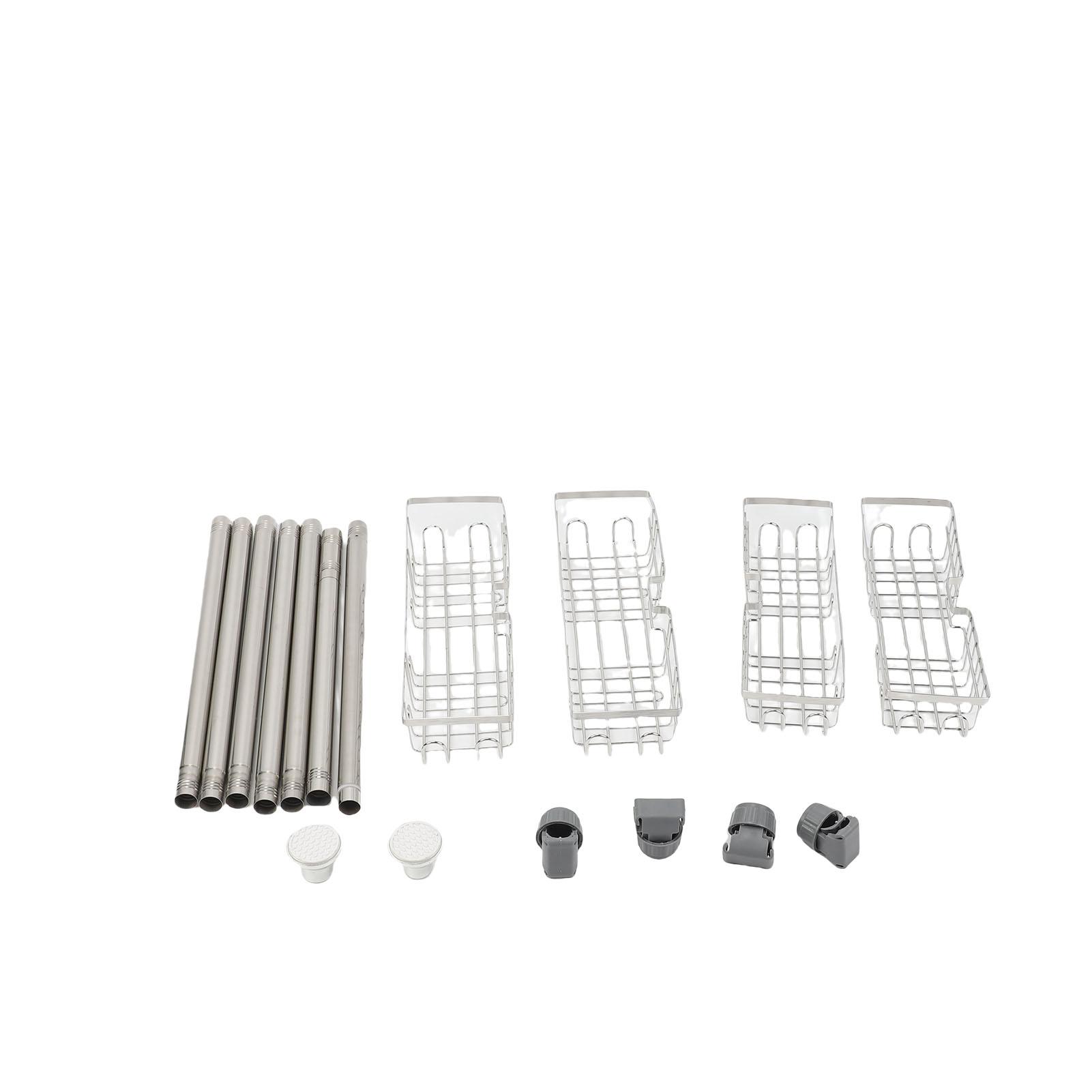 4 Tier Corner Shower   Tension Pole   Bathroom   Shelves Stainless Steel for Bathtub Sink Corner