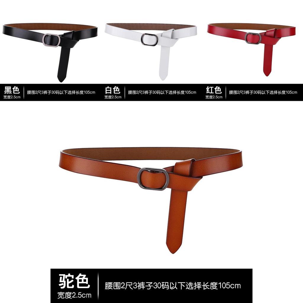 Leather Belt For Women With Metal Buckle Vintage Style Casual Waist Accessory