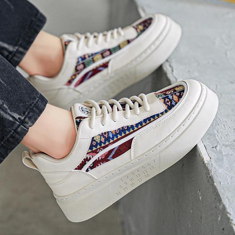 Shoes for Men Thick-soled Student Sneakers Anti-slip Comfort Sports Shoes Fashionable Breathable Casual Men Shoes Zapatos Hombre