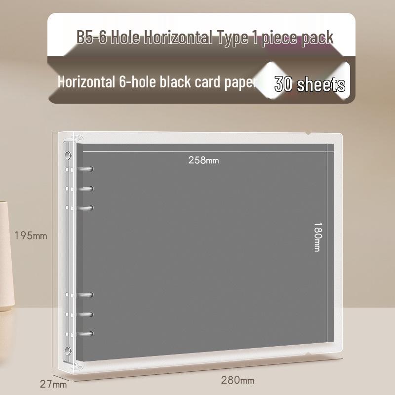Multi-Size DIY Photo Album Binder with Black Card Pages