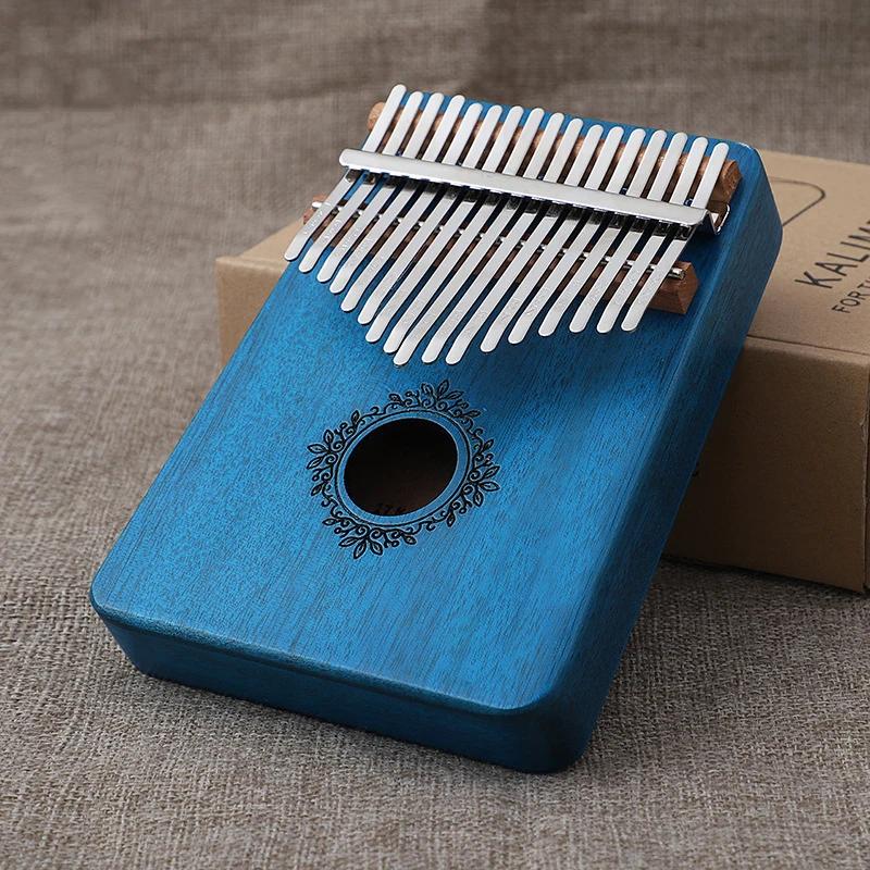 Kalimba 17 kláves palcové piano vysoce kvalitní dřevo mahagonové tělo mbira africká sanza s taškou na kalimbu kreativní hudební skříňka prstové piano
