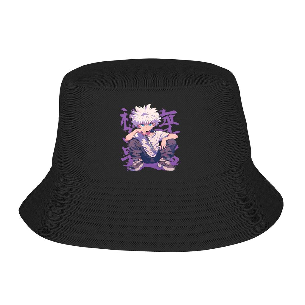 Hot Headwear Anime Hunter X Hunter Accessories Bucket Hats Street Women Hot Sun Hats Killua Zoldyck HxH Bob Packable Fishing Hat