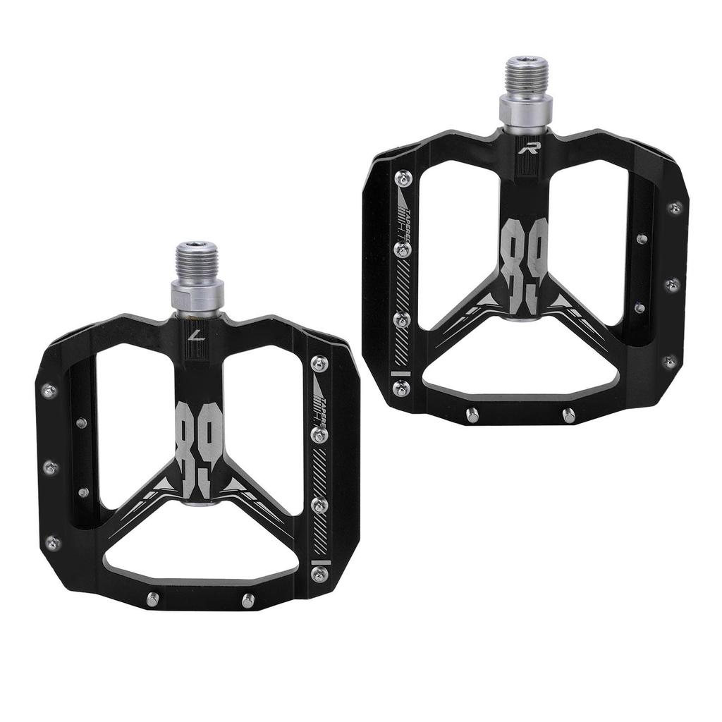 Enlee 2pcs Mountain Bike Pedals NonSlip DU Bearing Lightweight Bicycle Platform Flat Pedals(Black )