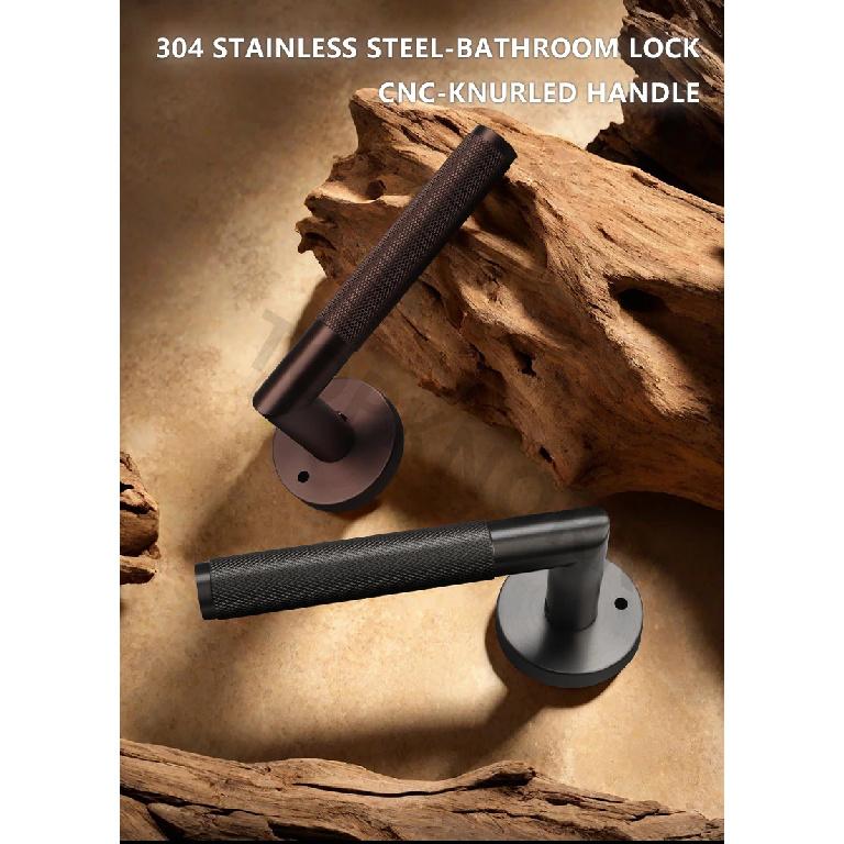 Bathroom Door Lock Indoor Bathroom 304 Stainless Steel Door Handle Wooden Door Bathroom Lock Privacy Door Lock Doorknob Bedroom