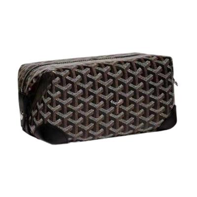 Elegant PU Leather Toiletry Bag Multi-Functional Travel Organizer for Hotel Bathrooms (Grey)