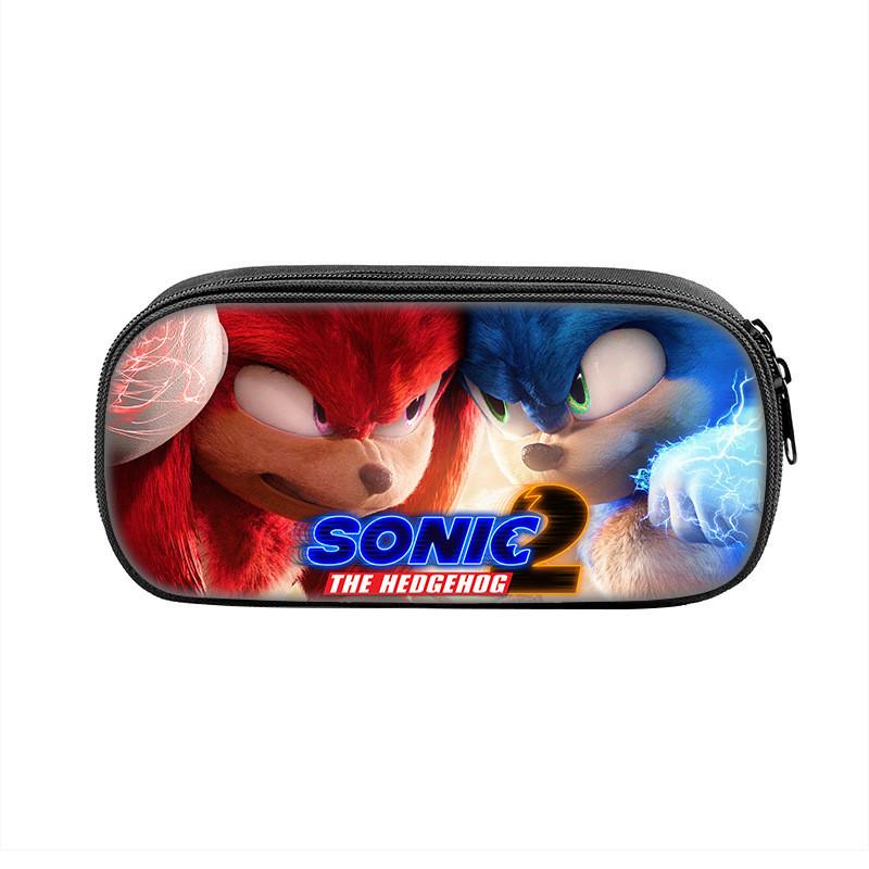 Sonic Cartoon Character Printed Student Single Layer Stationery Storage Bag For School And Gift