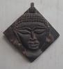 Handmade Carved Wood Buddha Face Wall Hanging: Ethnic Home Decor
