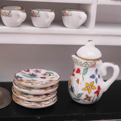 1 Set 1:12 Useful Exquisite Add Vitality Portable Miniature Tea Drinkware Dollhouse Furniture Accessories for Micro Landscape