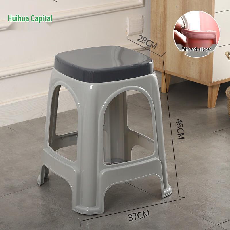HUIHUADU Durable Non-Slip Plastic Stool