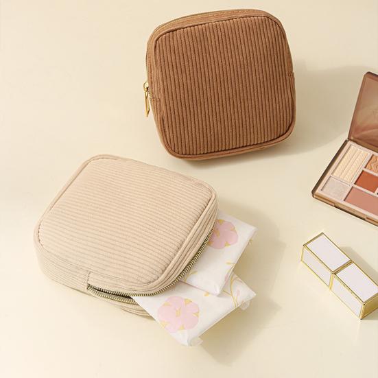 Yousheng Cosmetic Bag Zipper Closure Waterproof Portable Compact Design Sanitary Napkin Organizer Makeup Storage Bag