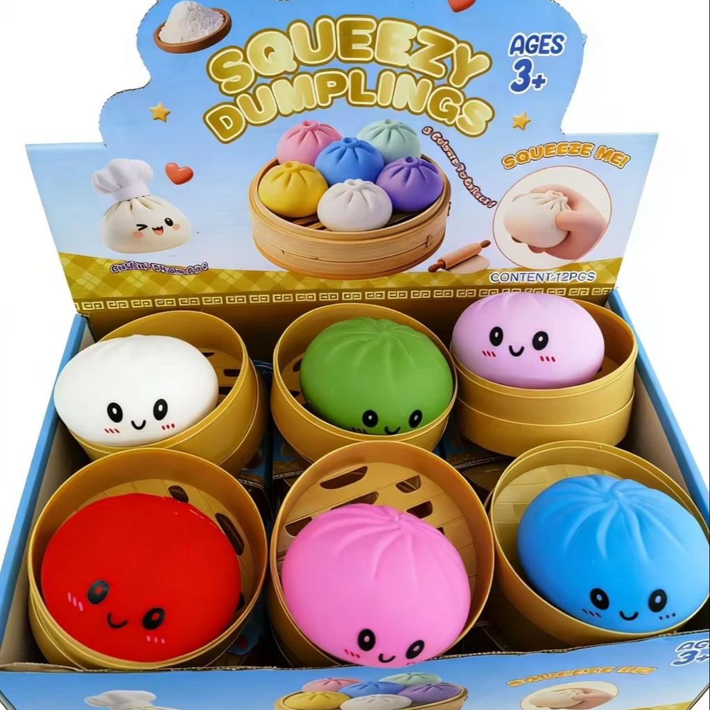 Glitter Dumpling, Glitter Dumpling Squishy Box Dumplings Squishy Anxiety Relief Fidget Soft Squeeze Decompression Dough