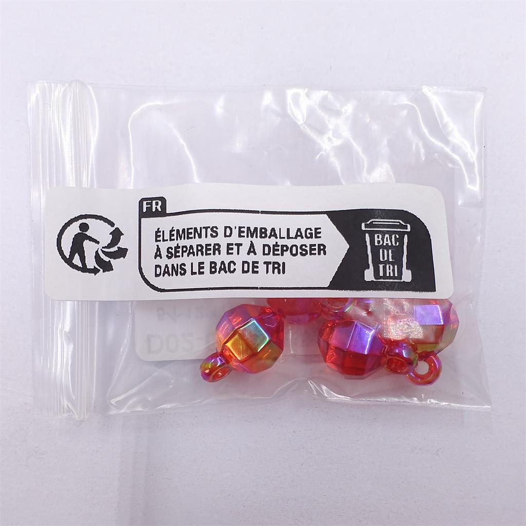 12*17.5mm 5 Stück Bunte Runde Transparente Schmuckzubehör Acrylperlen für DIY Anhänger Perlenfädeln Handgefertigtes Zubehör