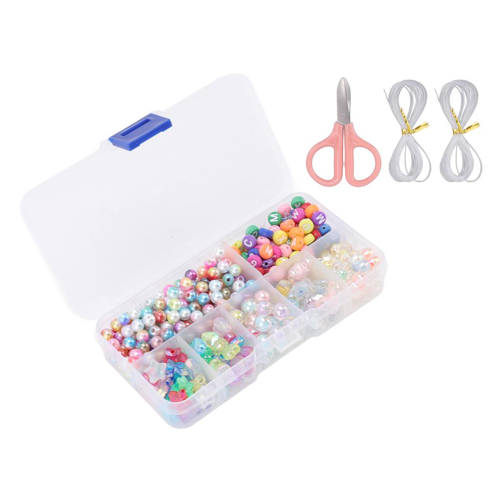 Perlen-Set Pädagogisch Interessant Harzmaterial Wunderschön Gefärbt Verschiedene Formen Perlen Bastelzubehör für DIY