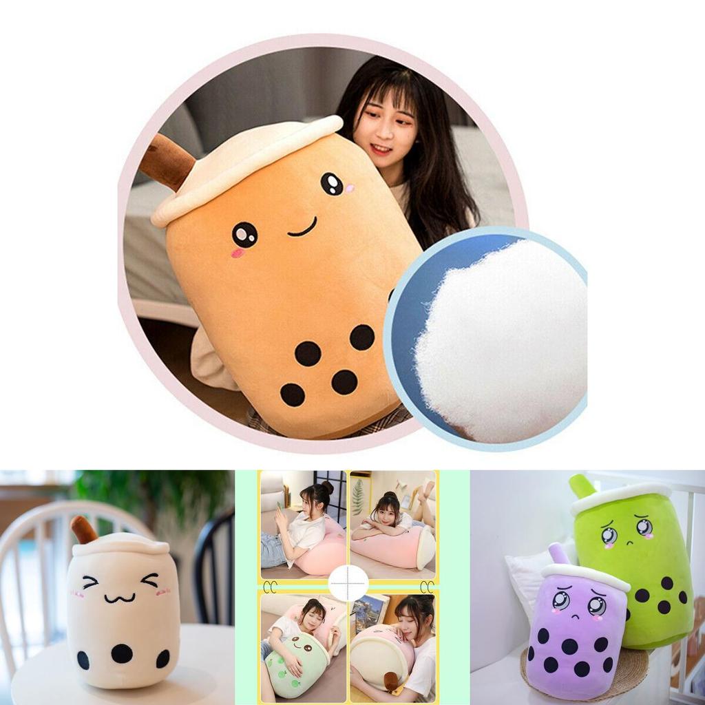 Adorable Bubble Tea Boba Cup Plush Pillow Cushion For Cozy Softness In 4 Sizes