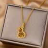 Retro Chinese Style Hollow Pattern with Diamonds, Smart Ruyi Gourd Pendant, Necklace, Bracelet, Earrings, Versatile Set.