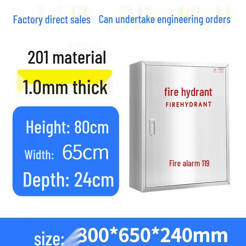 201 Stainless Steel Fire Hydrant Box - Indoor/Outdoor Thickened Fire Equipment Storage Box