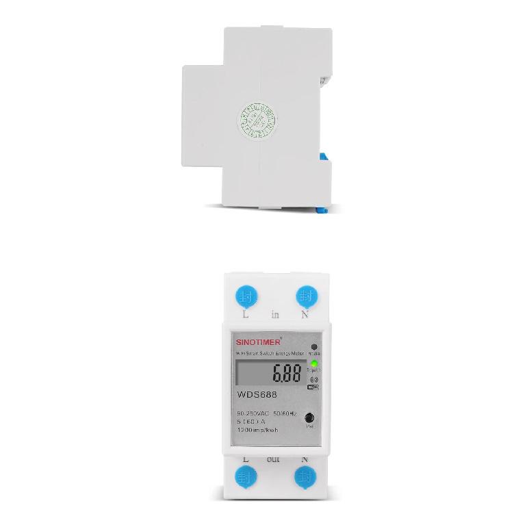 110V 220V AC Smart Tuya WIFI Din Rail Energy Meter Electric Power KWh Watt Meter Remote Control Timer Switch Digital Monitor