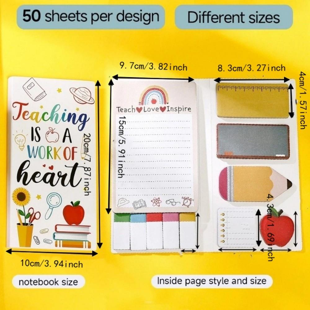Colorful Pocket Notepad Dog Cat Self-Adhesive Notes Sticky Notes Set  School Supplies